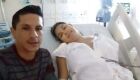 Anderson Franco e Ana Karolyna nos primeiros dias no hospital