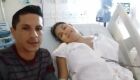 Anderson Franco e sua esposa Ana Karolyna que está internada no hospital Unimed
