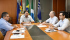A reunião foi realizada entre Longen, Claúdio Alves e o prefeito de Ponta Porã