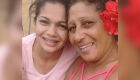 Maria Eva (filha mais velha) ao lado da mãe Marly Alves de Souza