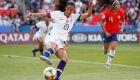 A jogadora Christen Pres em um lance da partida contra o Chile REUTERS