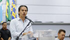 O prefeito Marquinhos Trad durante lançamento de pacote de obras para o esporte