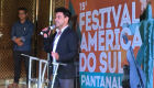 O cantor e compositor, Zézé de Camargo lançou o Festival América do Sul nesta manhã