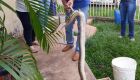 A cobra encontrada mede cerca de 1,5 metro