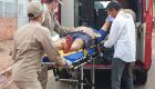 Corpo de Bombeiros transferiu a vítima para o Hospital Regional de Coxim
