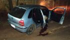 Carro onde os jovens foram executados