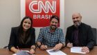 Mari Palma e Phelipe Siani com Douglas Tavolaro na CNN Brasil