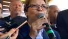 Tereza Cristina, ministra da Agricultura, Pecuária e Abastecimento, durante entrega de títulos de terra à 28 famílias do assentamento Libertação Camponesa
