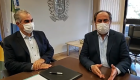 Governador de Mato Grosso do Sul, Reinaldo Azambuja, e o secret&aacute;rio Municipal de Governo Ant&ocirc;nio Lacerda