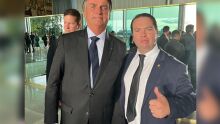 Ex-presidente Jair Bolsonaro com Rodolfo Nogueira, presidente do PL em MS