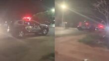 Movimentação policial no local da ocorrência