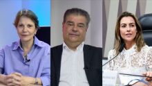 Tereza Cristina (PP), Nelsinho Trad (PSD) e Soraya Thronicke (Podemos)