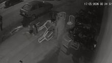 Momento em que a criança foi atingida