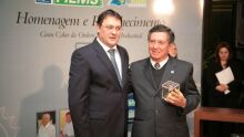 O presidente da Fiems, Sérgio Longen, e o empresário Edgar Pereira