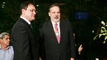 O presidente da Fiems, Sérgio Longen, e o presidente da CNI, Armando Monteiro