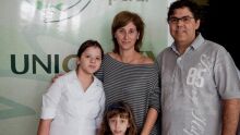 Família reunida: Augusto e Maria Lucia Brasil com os filhos
