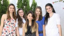 Maria Victória, Valentine Junqueira, Luiza Audi,  Marianny Souza e Vitória Junqueira 