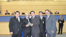 Paulo Pedra, Elisio Santos representando Rubens Santos(homenageado), Jordão Abreu Jr, João Rocha e Paulo Siufi