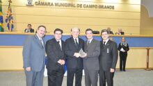 Paulo Siufi, Paulo Pedra, Isaias Ferro(homenageado), Jordão Jr e João Rocha