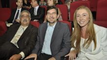 Deputado Jerson Domingos, Ariadne Canu e deputado Pedro Kemp