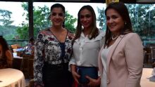 Primeiras-damas Fátima Azambuja e Tatiana Trad, e vice-prefeita Adriane Lopes participaram do “Chá Aqueça uma Vida”