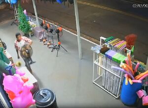 Ladrão foi embora com o ventilador