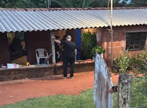 Casa onde aconteceu o crime