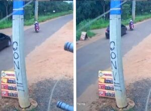 C&acirc;mera flagrou a batida - Foto: Reprodu&ccedil;&atilde;o / V&iacute;deo