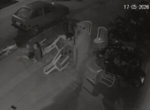 Momento em que a crian&ccedil;a foi atingida