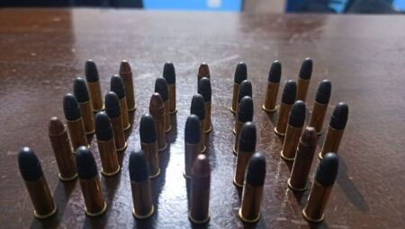 Ainda na casa, durante revista, os policiais encontraram 33 munições de calibre 22