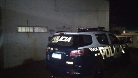 A Pol&iacute;cia Militar presta apoio ao choque na ocorr&ecirc;ncia 