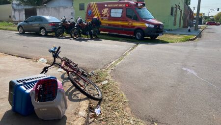 Vítima foi socorrida pelo Corpo de Bombeiros