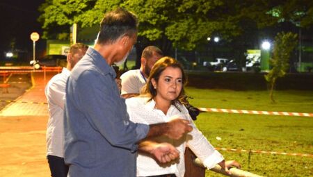 Adriane Lopes visitou o Lago do Amor