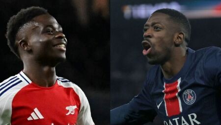 Saka, do Arsenal, e Dembele, do PSG, são as esperanças de gols na partida