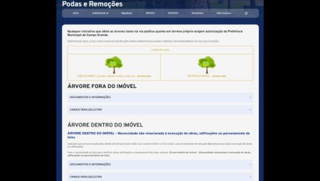 Campo-grandenses podem solicitar poda e remoção de árvores pela internet