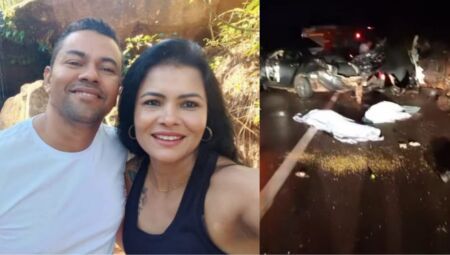 Casal morreu logo após o acidente
