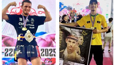 Tom Lara e Kawan Cavalheiro, bicampeões mundiais de muay thai