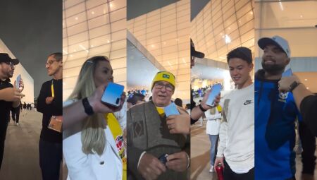 Senhor de idade, no meio da foto, foi o único a acertar a resposta