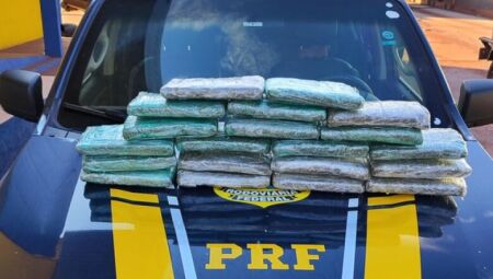 Mãe que viajava com filhas pequenas é flagrada com maconha escondida em mala