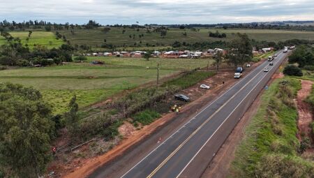 MSVia antecipa obras de implantação de faixa adicional na BR-163 em Mundo Novo