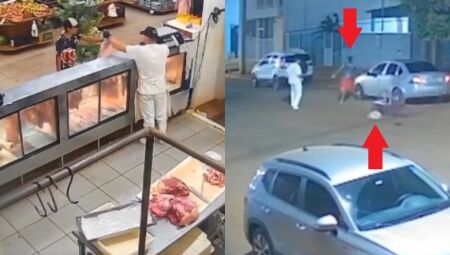 Ladrão conseguiu escapar da prisão, mas deixou a bike e a carne pra trás