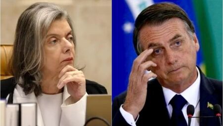 Cármem Lúcia e Jair Bolsonaro - 