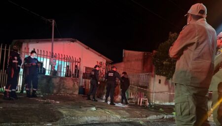 Casa onde aconteceu o crime