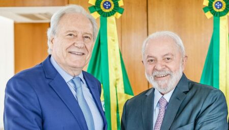 O ministro da Justiça, Ricardo Lewandowski, e o presidente Lula - 