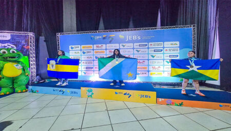 Maria Fernanda foi para o lugar mais alto do pódio