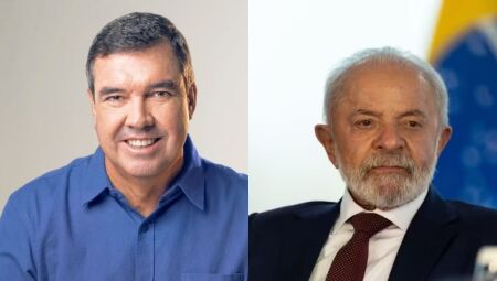 Eduardo Riedel e Luiz Inácio Lula da Silva