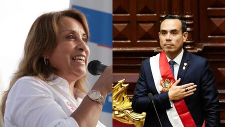 Dina Boluarte e presidente do Congresso, José Jerí