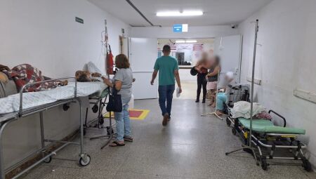 Pacientes da área verde aguardando encaminhamento
