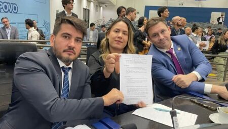 Rafael Tavares, Ana Portela e André Salineiro, autor e coautores do projeto