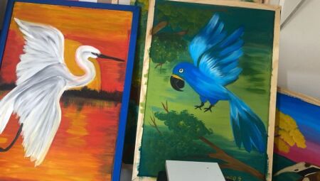 Exposição com obras de crianças PCDs é exibida no Bioparque; confira